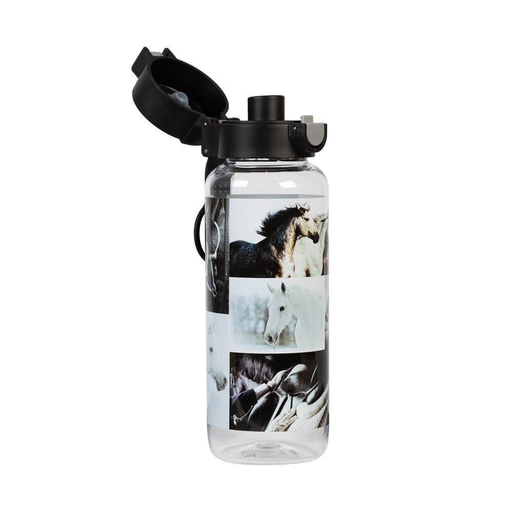 Spencil Big Water Bottle - Black & White Horses