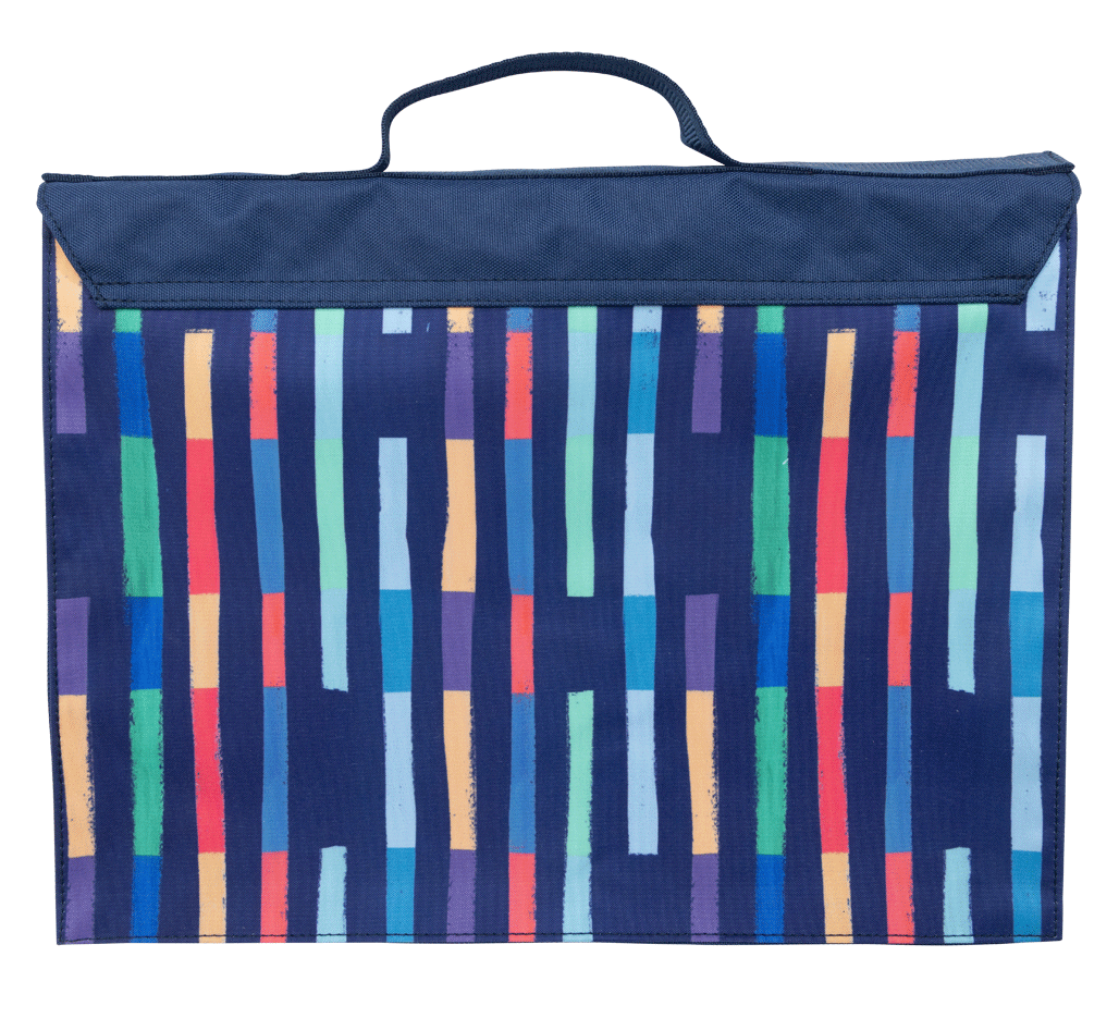 Spencil Library Bag Bright Stripes