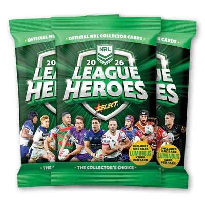 2026 NRL League Heroes Starter 3 Packs With Exclusives