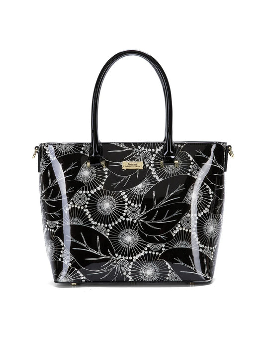 Serenade Leather ASPEN PATENT LEATHER GRIP HANDLE BAG