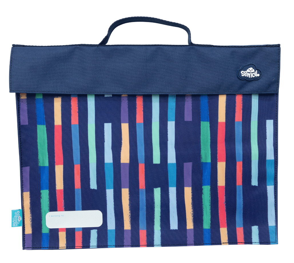 Spencil Library Bag Bright Stripes