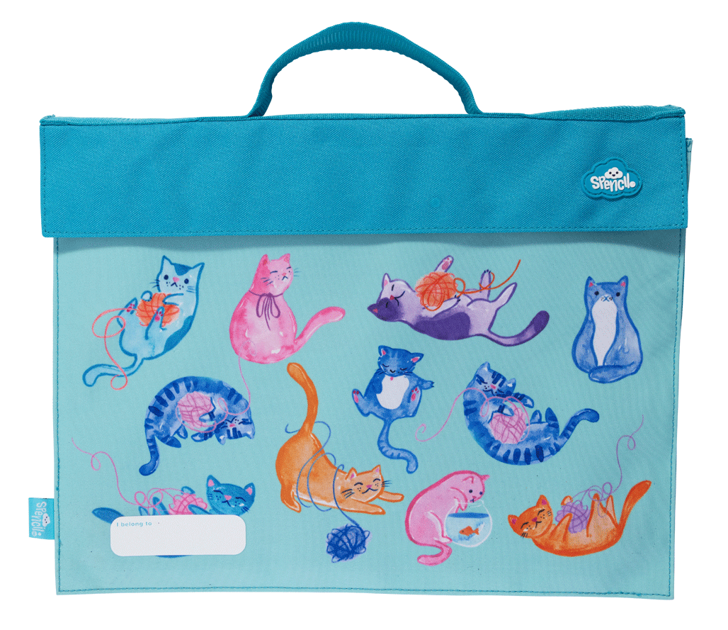 Spencil Library Bag Crazy Cats