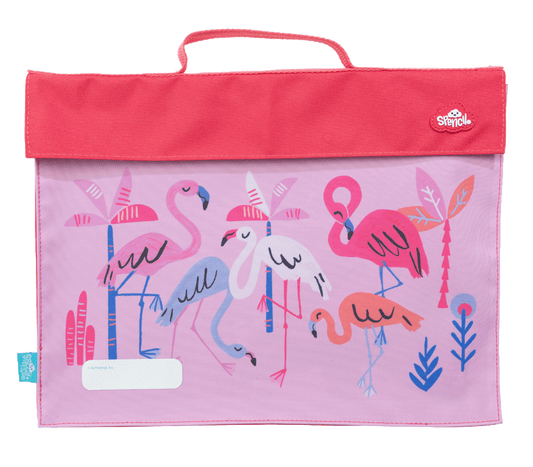 Spencil Library Bag Flamingo Splash