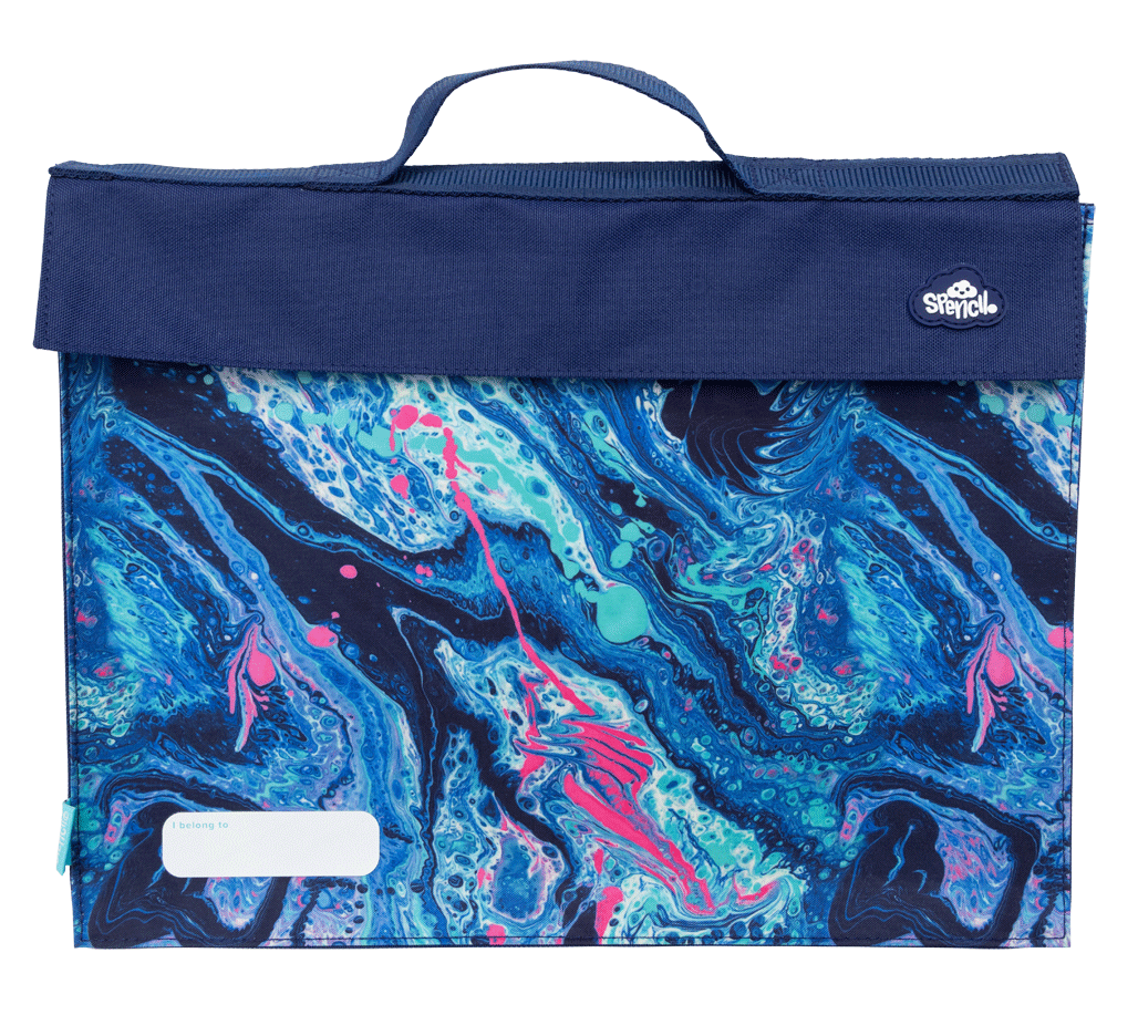 Spencil Library Bag Liquid Marble