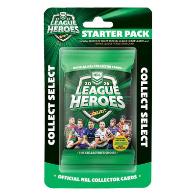 2026 NRL League Heroes Starter 3 Packs With Exclusives