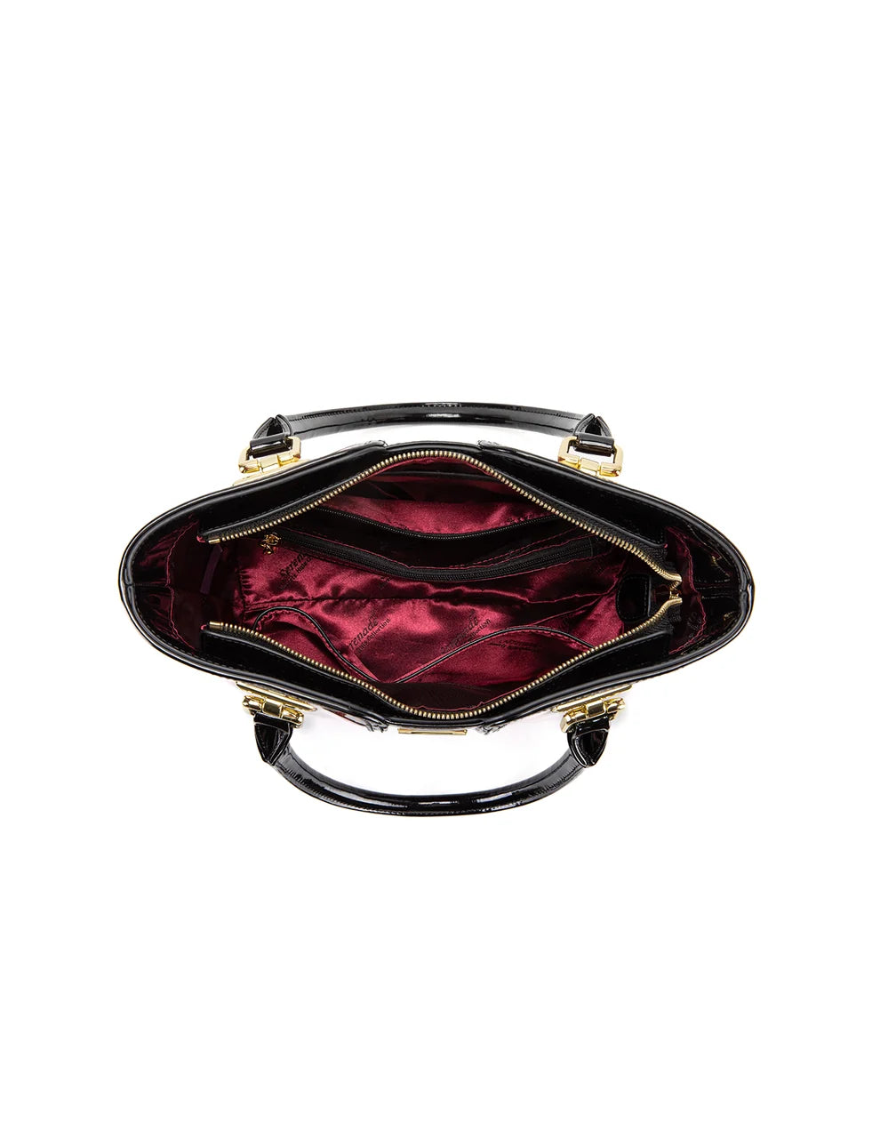Serenade Leather ROSE BUDS MED GRIP HANDLE LEATHER BAG