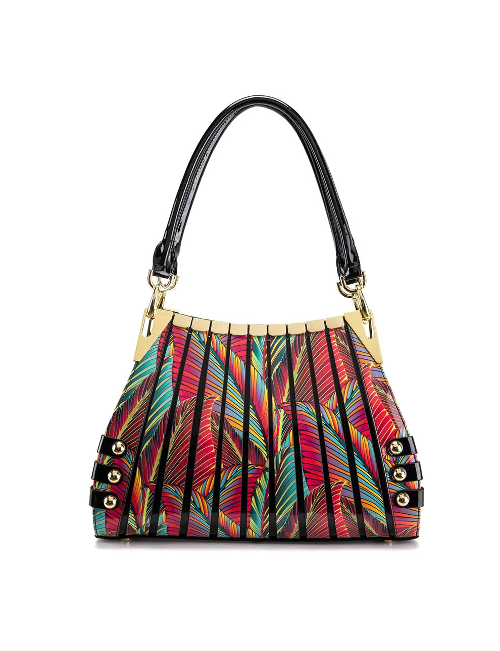 Serenade Leather AMAZON PRINT MONICA PATENT LEATHER BAG