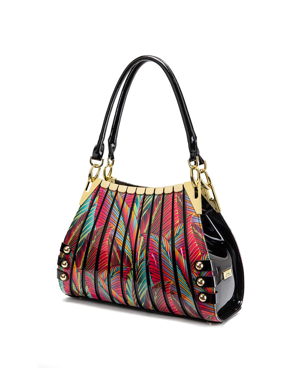 Serenade Leather AMAZON PRINT MONICA PATENT LEATHER BAG