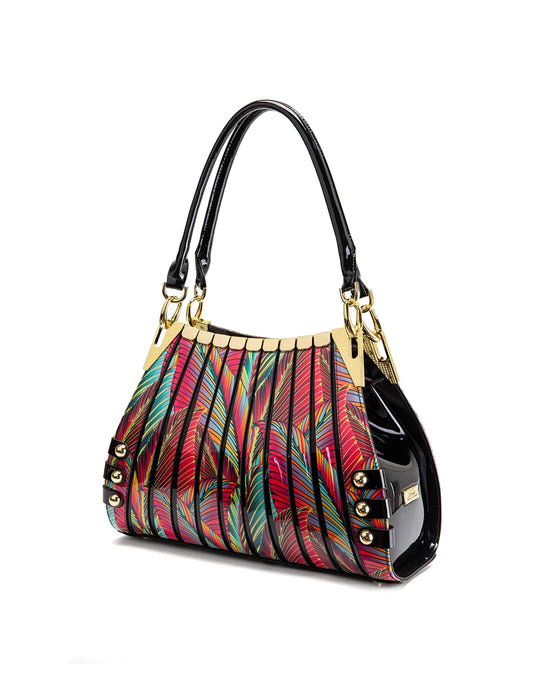 Serenade Leather AMAZON PRINT MONICA PATENT LEATHER BAG