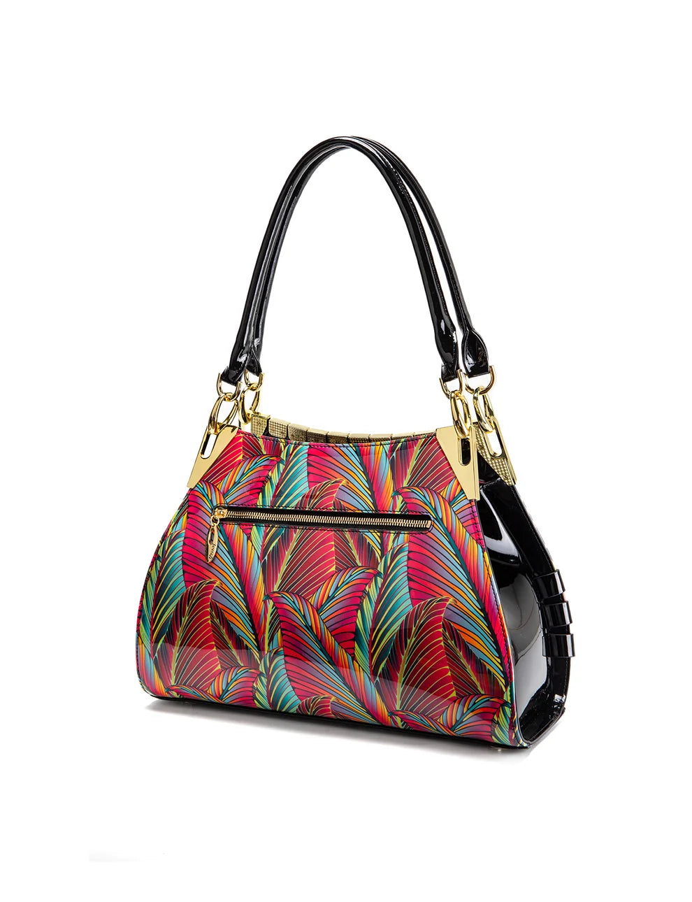 Serenade Leather AMAZON PRINT MONICA PATENT LEATHER BAG
