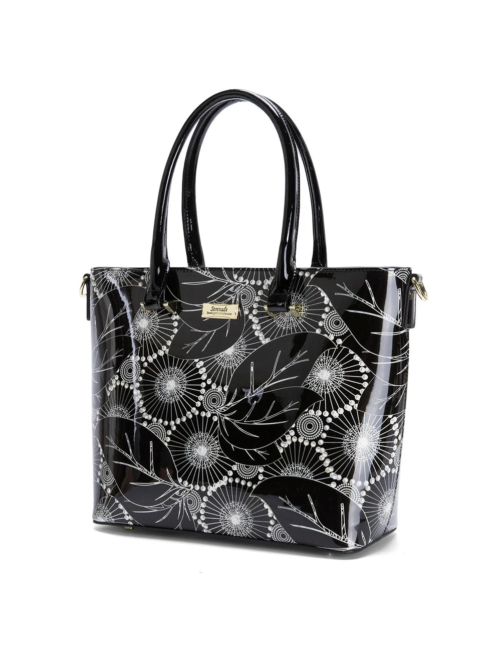 Serenade Leather ASPEN PATENT LEATHER GRIP HANDLE BAG