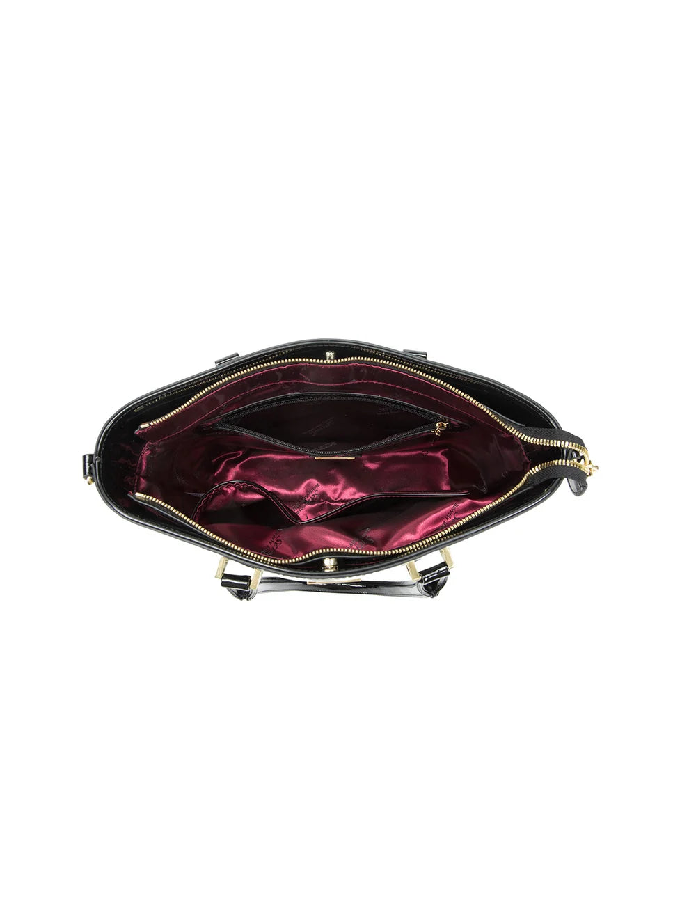 Serenade Leather ASPEN PATENT LEATHER GRIP HANDLE BAG