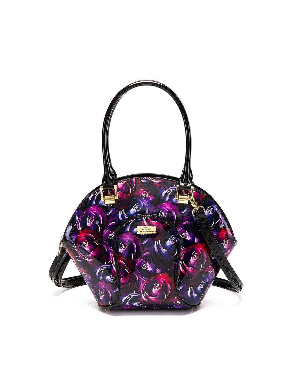 Serenade Leather AMETHYST ROSE LEATHER BOWLING BAG