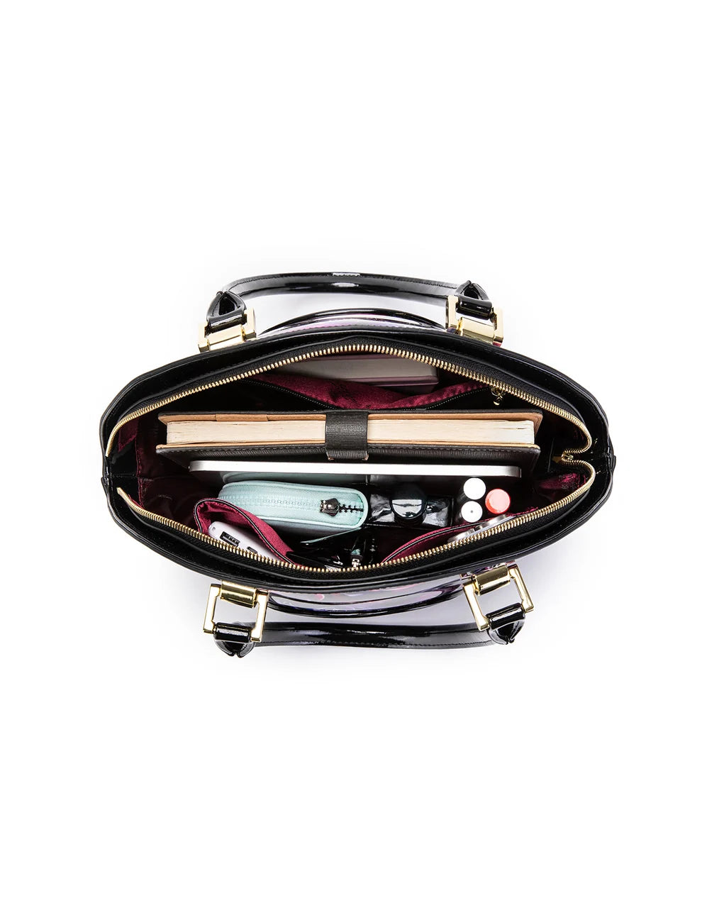 Serenade Leather AMETHYST ROSE LEATHER BOWLING BAG