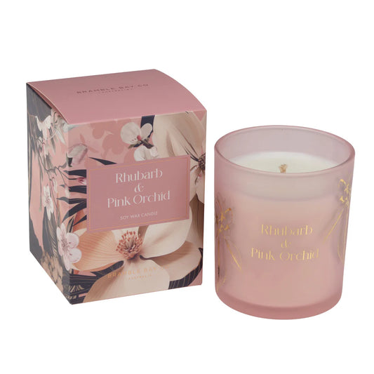 SCENT WITH LOVE CANDLE - RHUBARB & PINK ORCHID