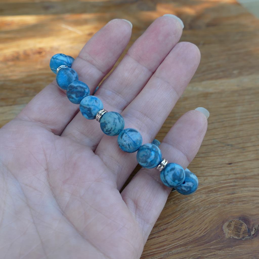 Chrysocolla Tree of Life Charm Bracelet